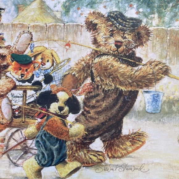 Bear Parade wooden wall hanging 11” x 24” - Picture 2 of 4